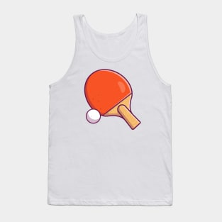 Tennis tabel ball with bet cartoon Tank Top